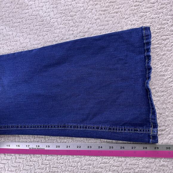 M Jeans Maurices Mid Rise Dark Wash Mid Rise Womens Blue Jeans Sz 16 Short - Picture 10 of 14